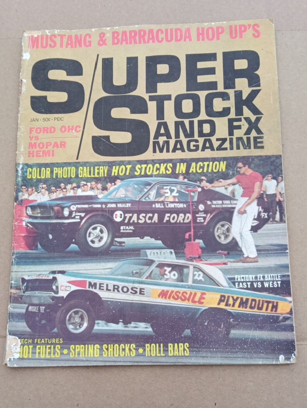 Super Stock and FX Magazine - Vintage Race Cars Cover Jan1966